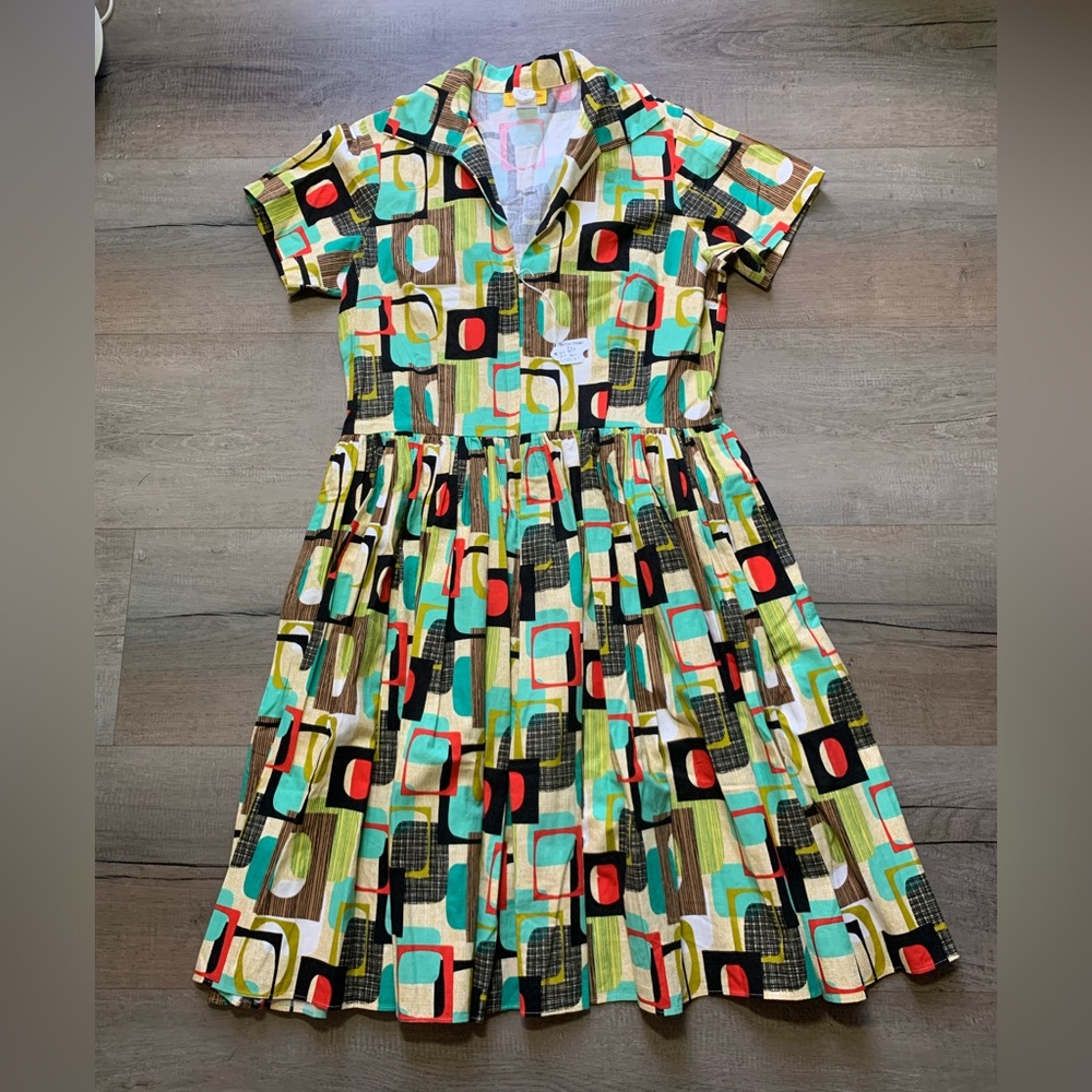 Bernie Dexter Multicolor Geometric Dress xl